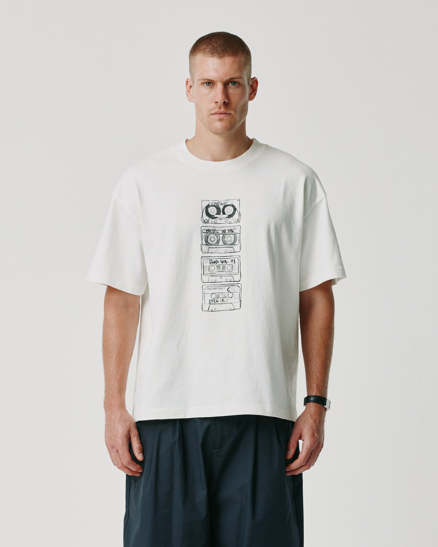 Cassette Tee - White