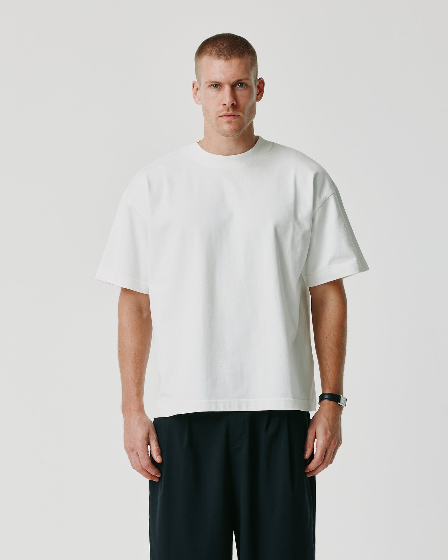 Felt Tee - White/Blue