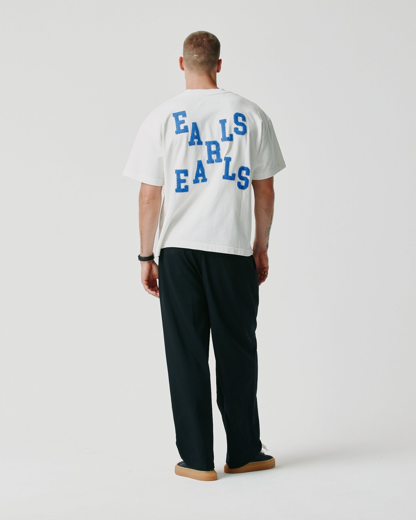 Felt Tee - White/Blue