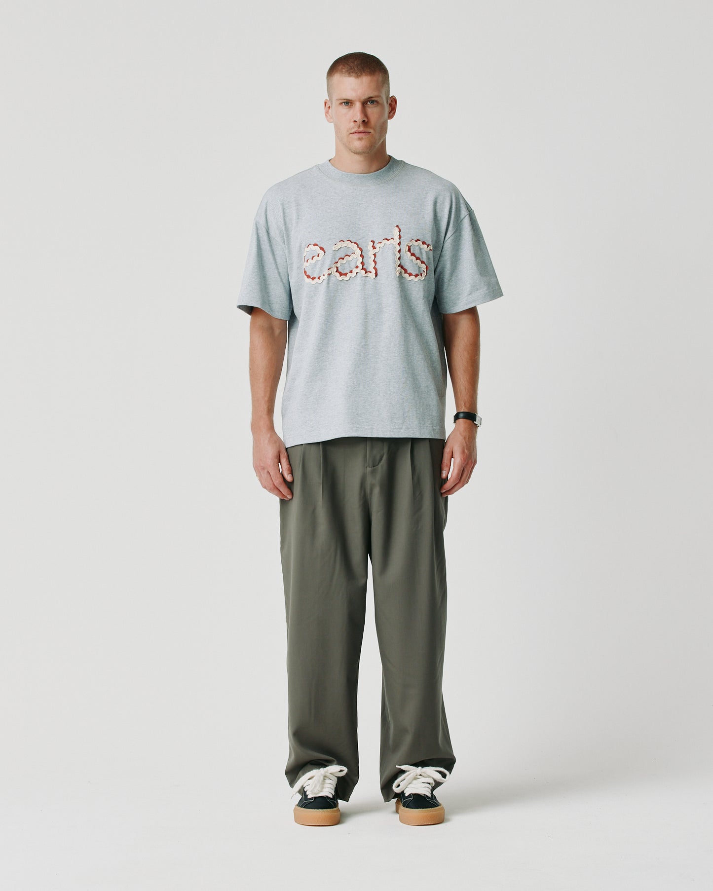 Scribble Tee - Grey/Paprika