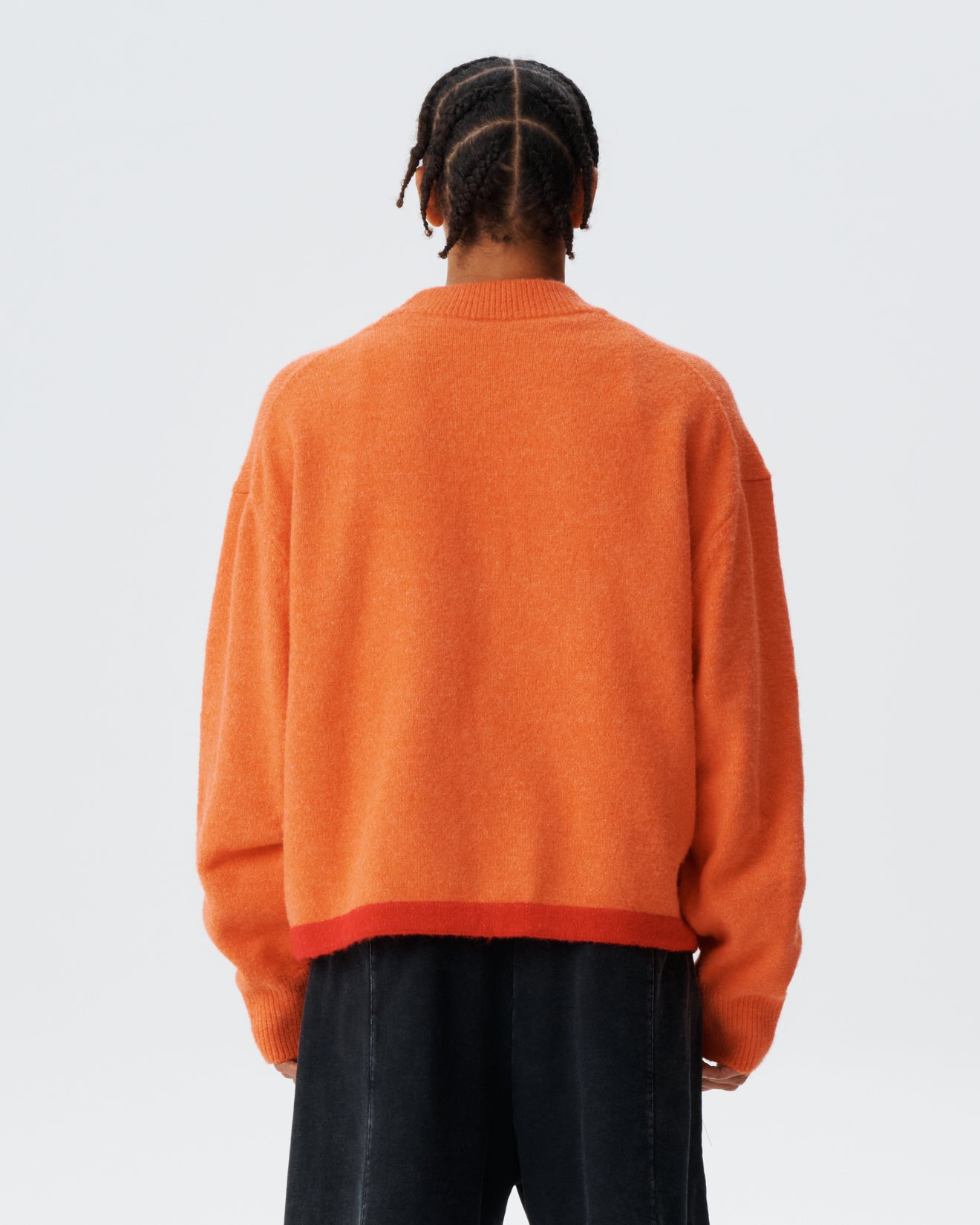 Fluffy Knit Crewneck - Orange