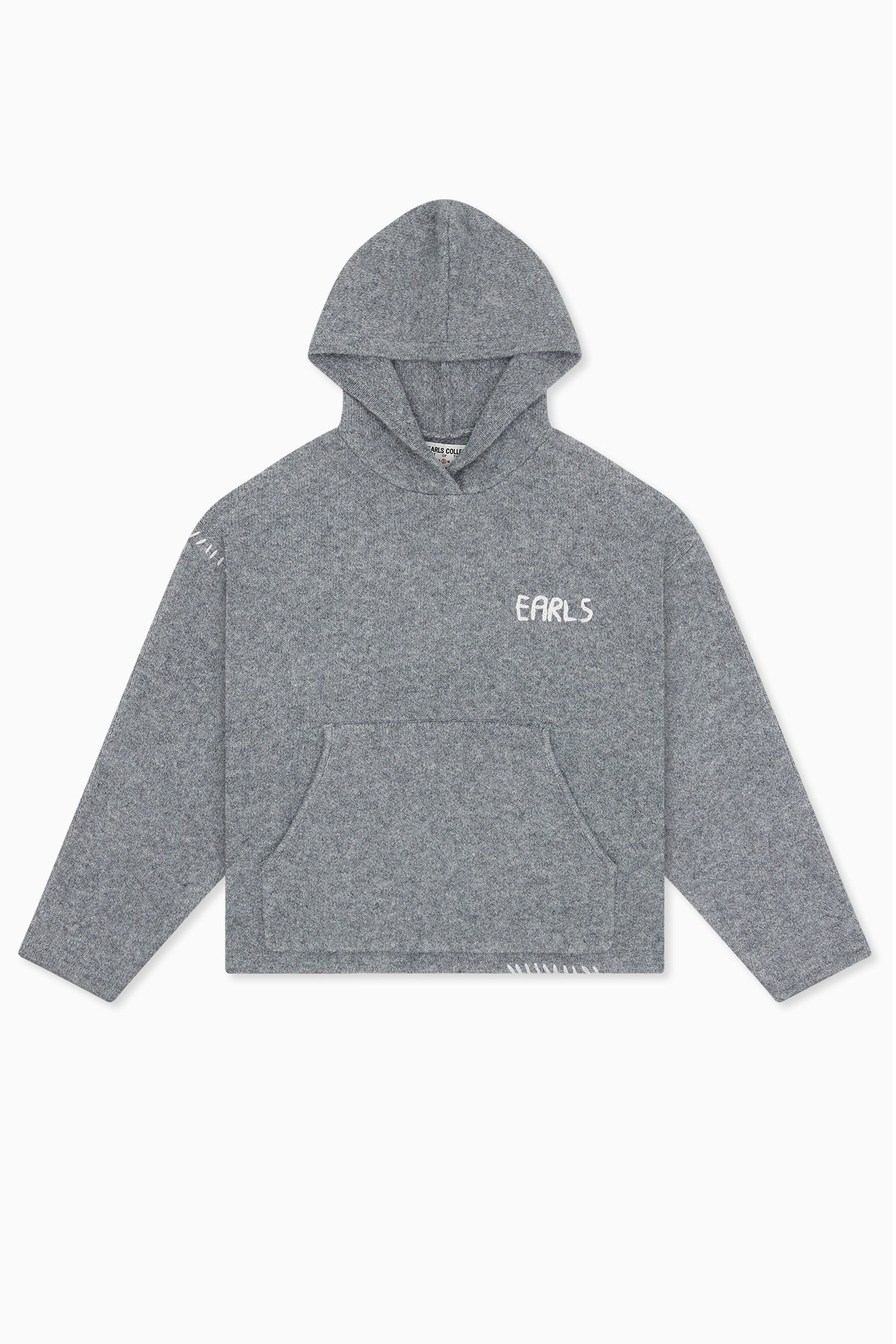 Fluffy Knit Hood - Grey