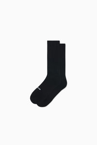 Thick Knit Sports Sock - Black