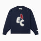 Foliage Knit Crew - Deep Navy