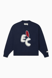 Foliage Knit Crew - Deep Navy