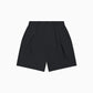 Twin Pleat Poplin Short - Black