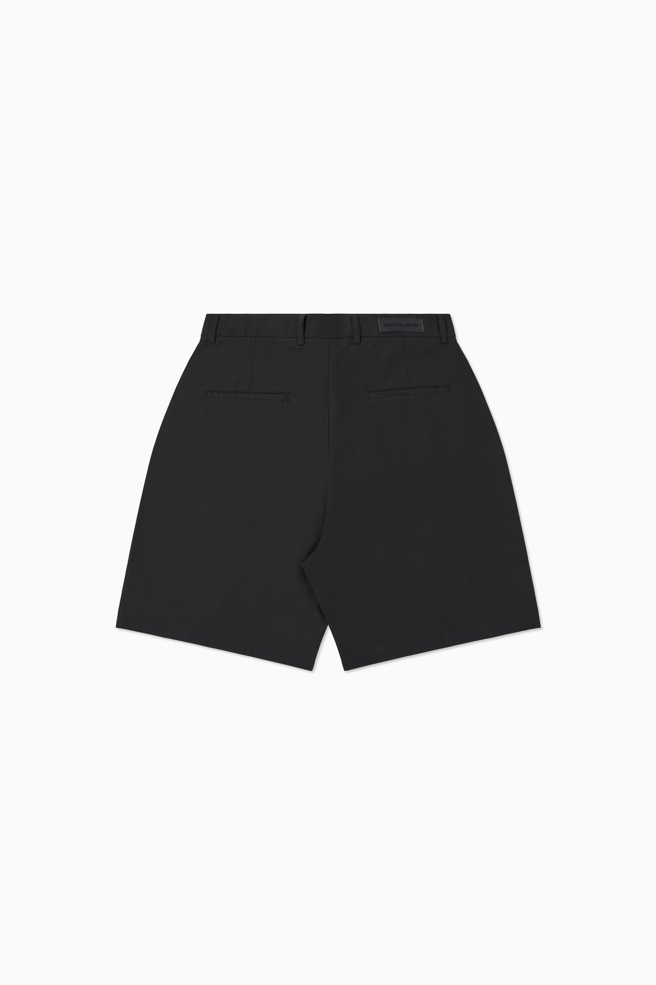 Twin Pleat Poplin Short - Black