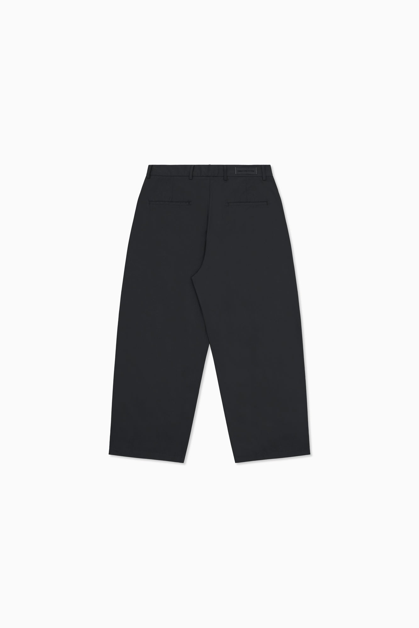 Twin Pleat Poplin Trouser - Black