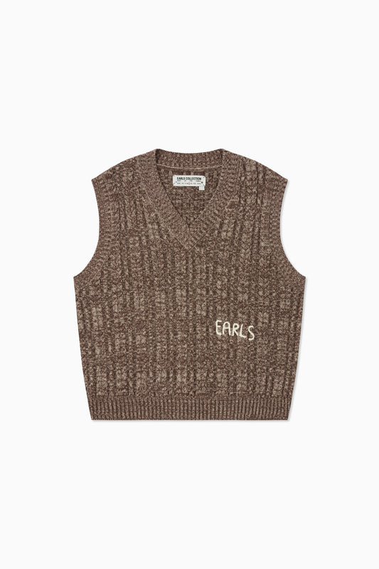 Cableknit Vest - Rich Earth