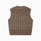 Cableknit Vest - Rich Earth