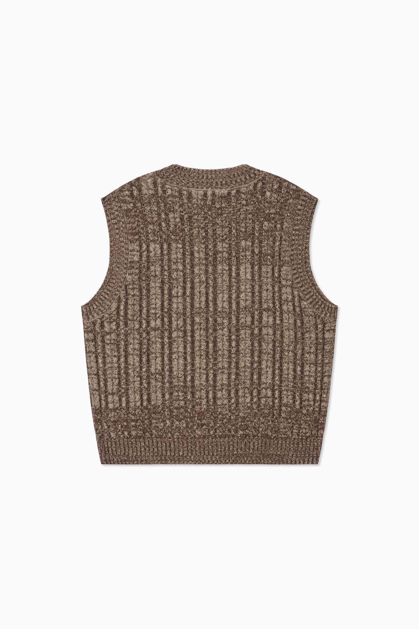 Cableknit Vest - Rich Earth