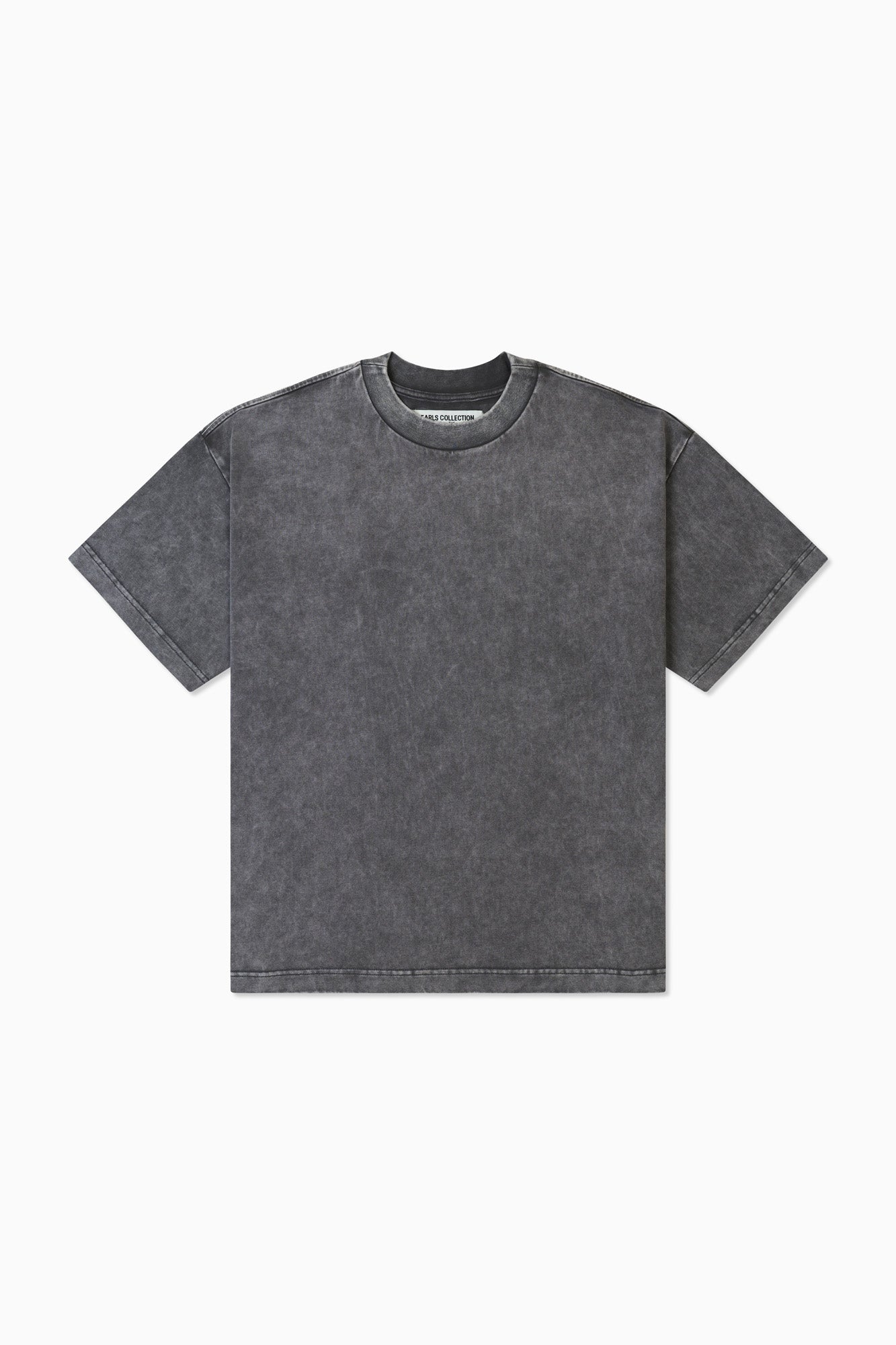 Distressed Boxy Block Tee - Stone