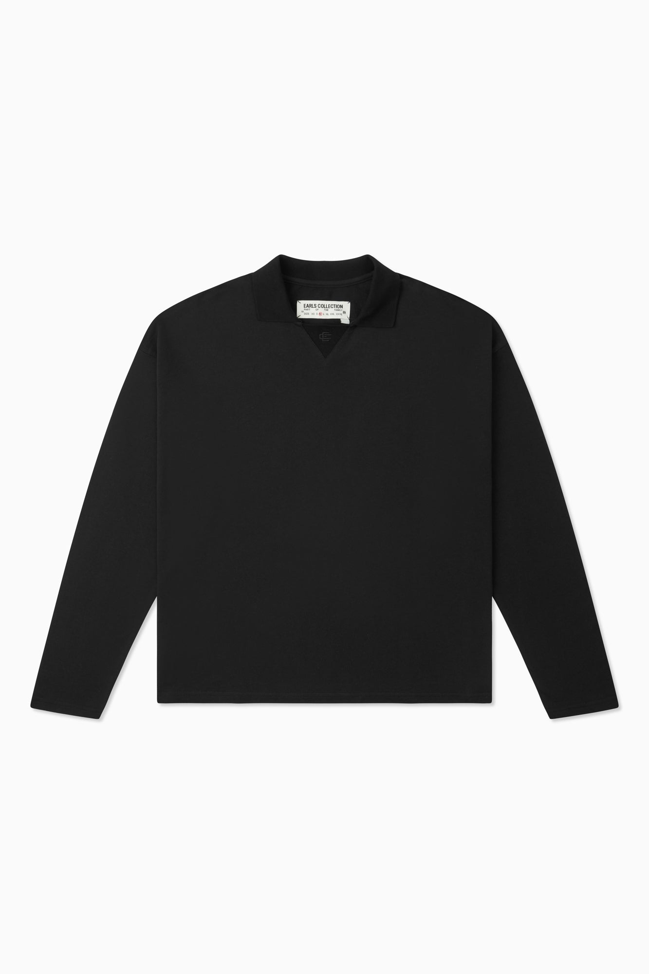 Longsleeve Sports Polo - Off Black