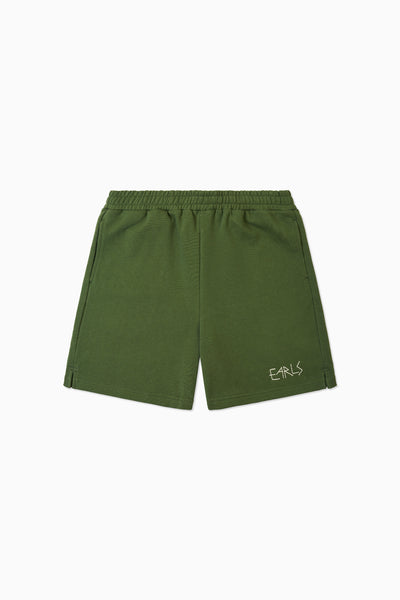 GREEN Fleece Mini Shorts