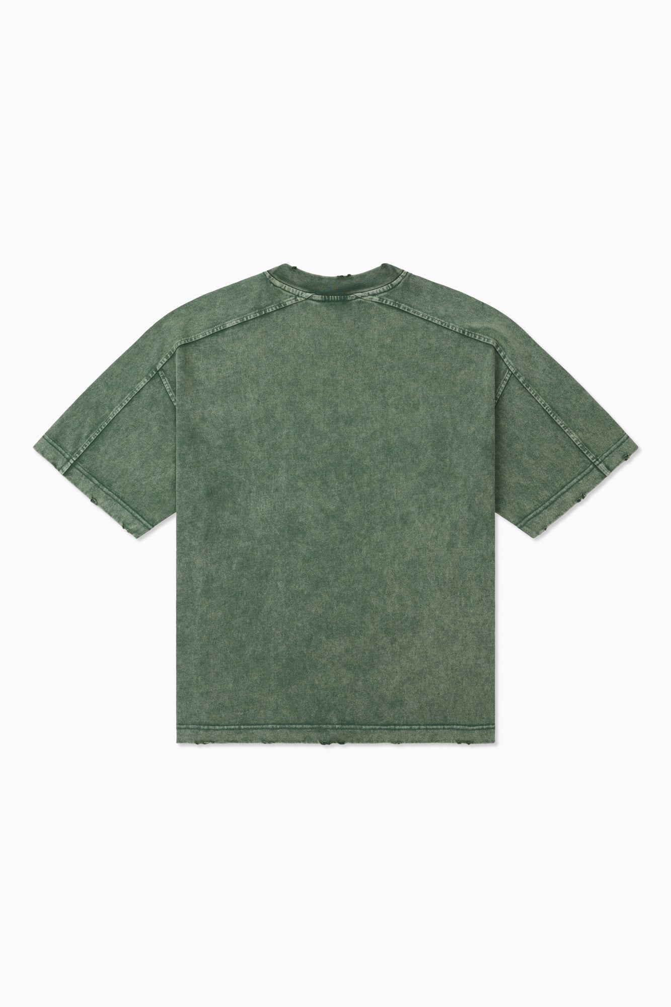 Panelled Block Tee - Dark Forest