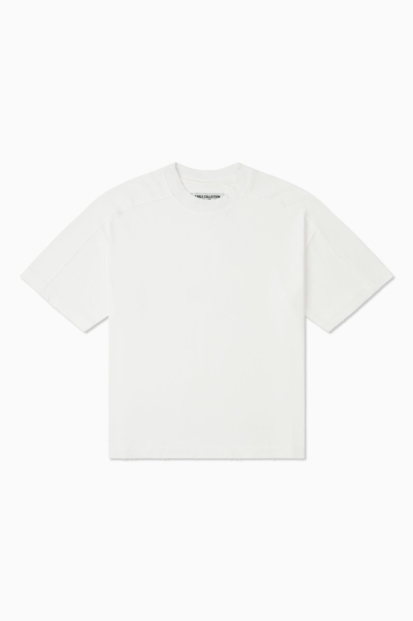 Panelled Block Tee - White