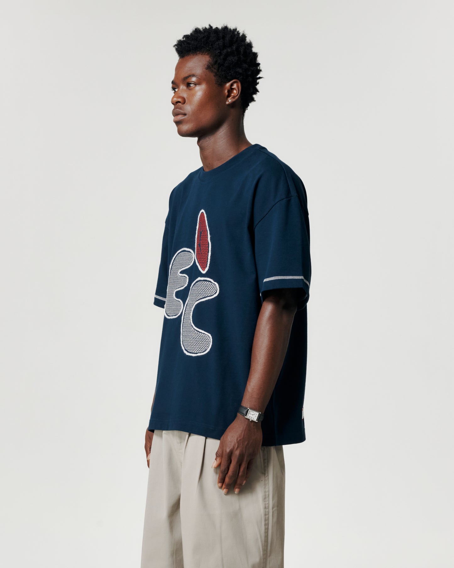 Cross-Stitch Tee - Navy