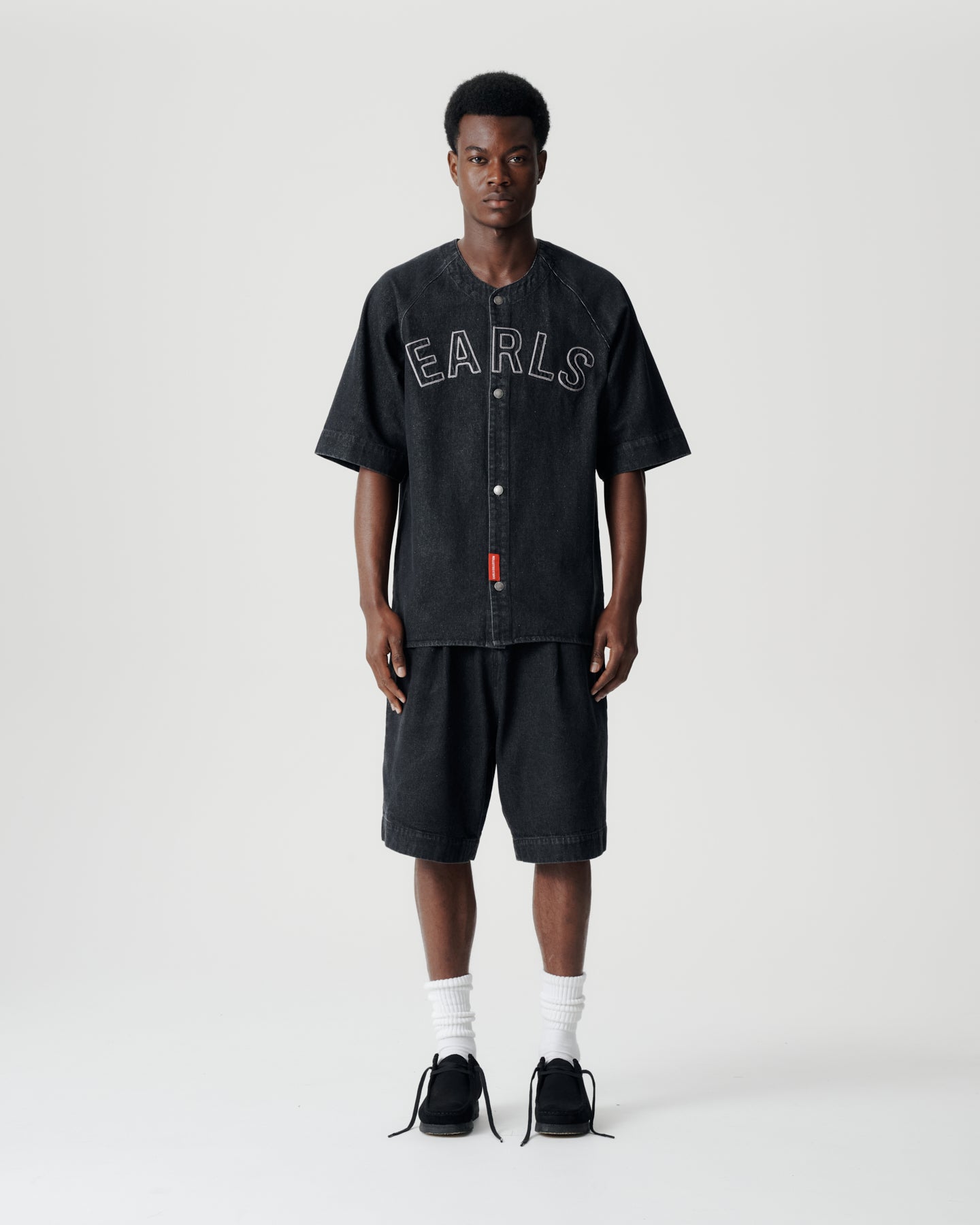 Baseball Shirt - Black Denim