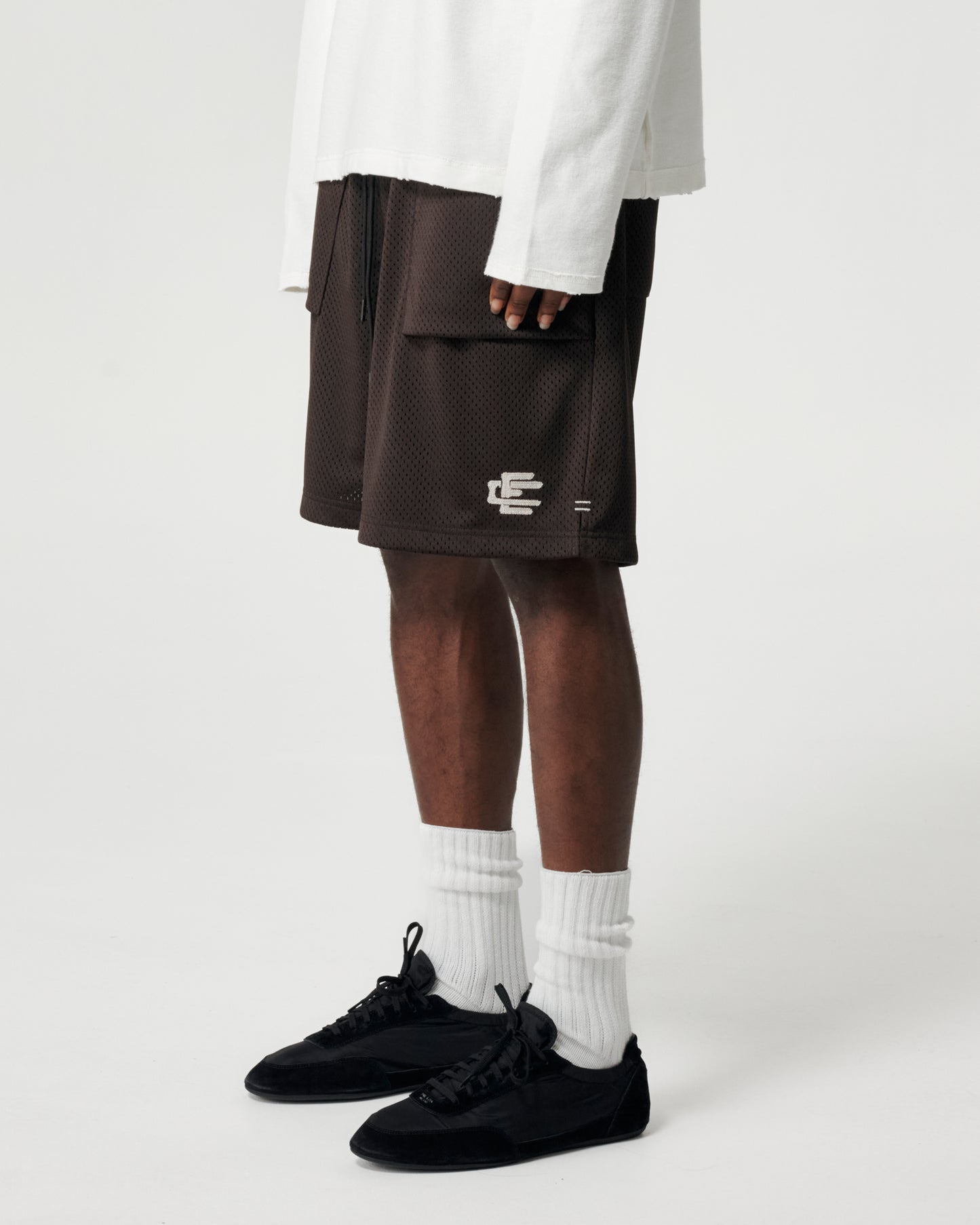 Longline Mesh Short - Chocolate