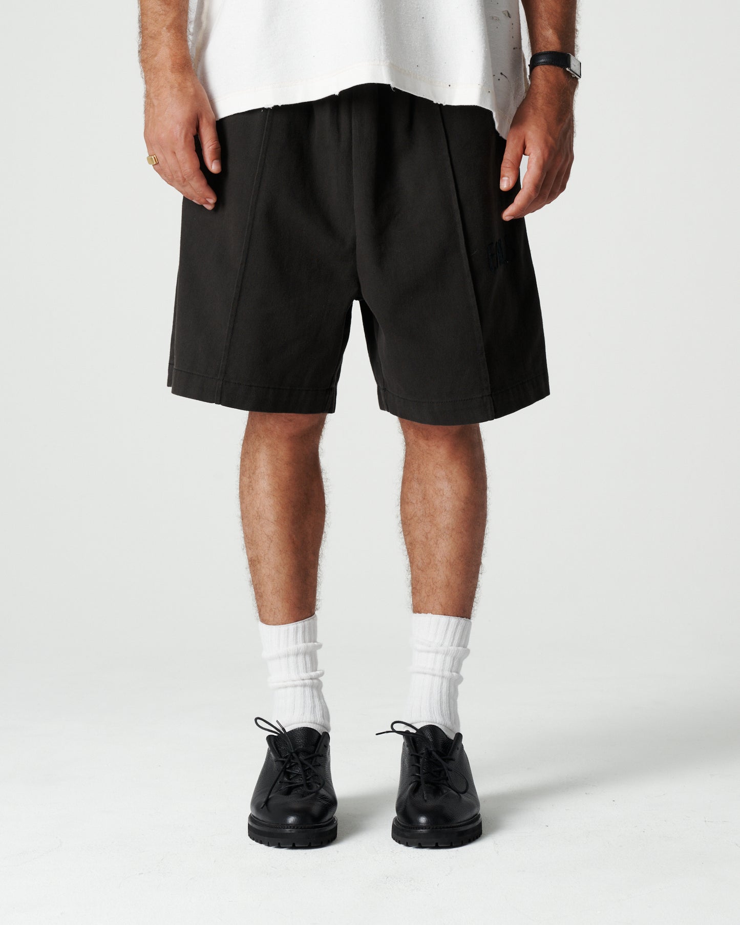 Pleated Easy Short - Black