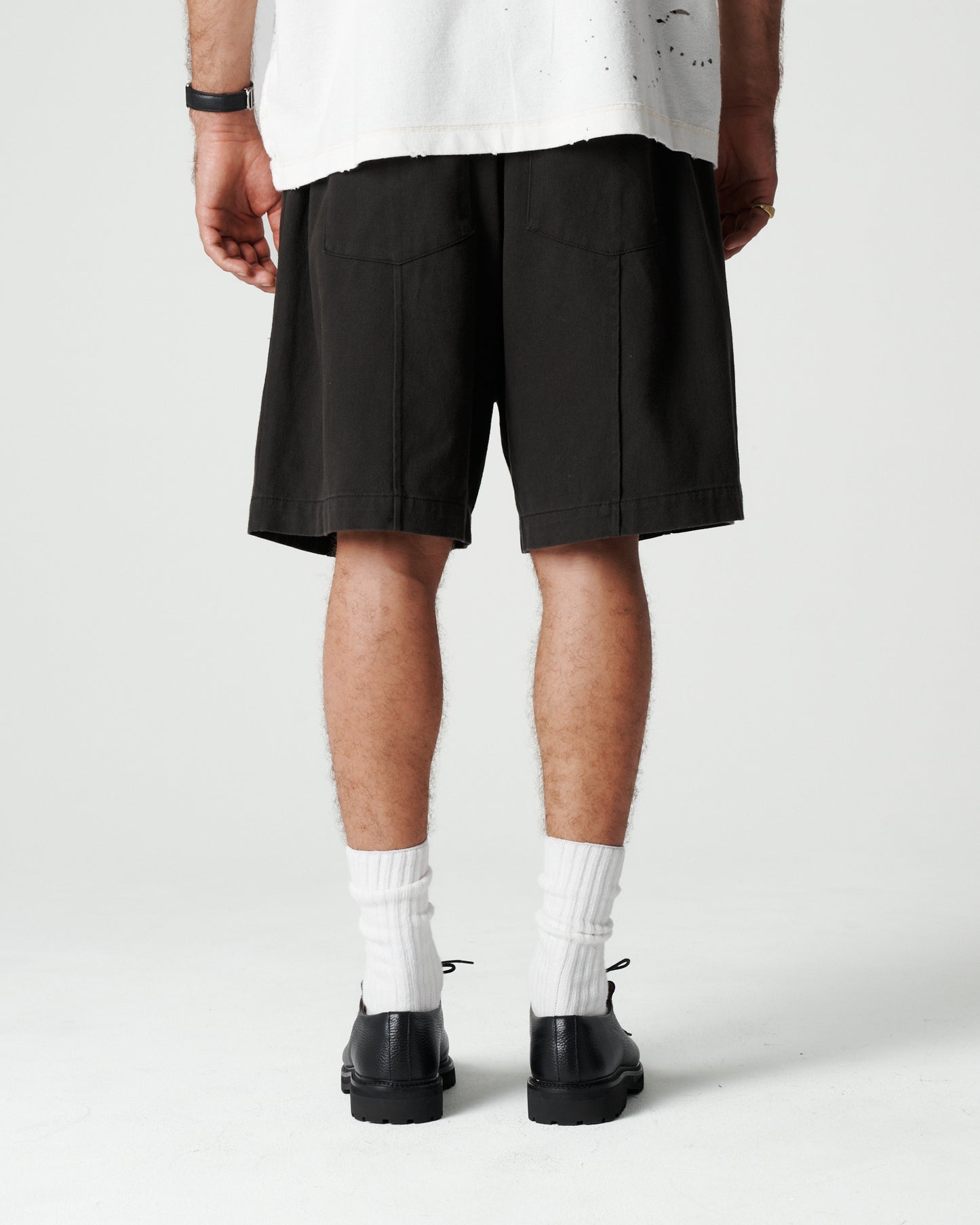 Pleated Easy Short - Black