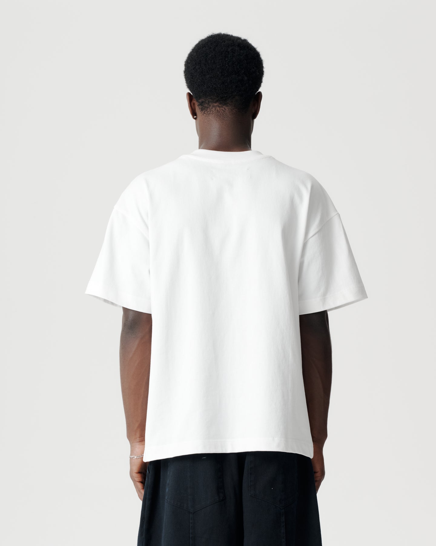 Stencil Block Tee - White