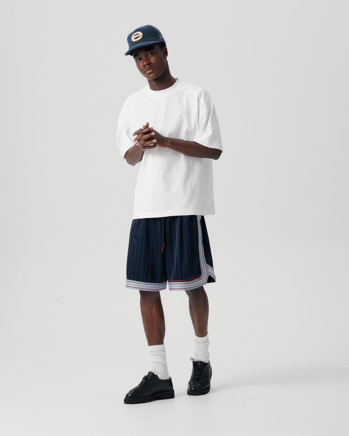 Panelled Block Tee - White