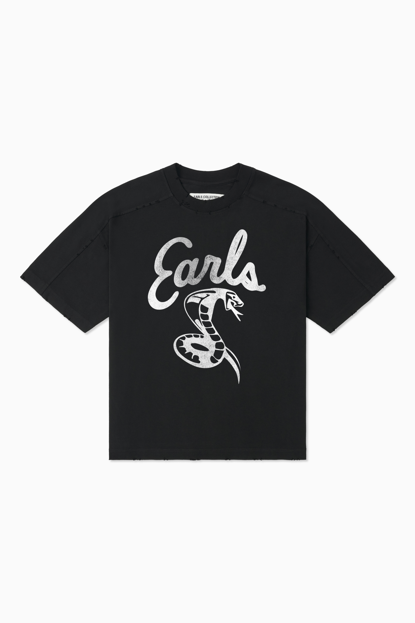 Panelled Cobra Tee - Black