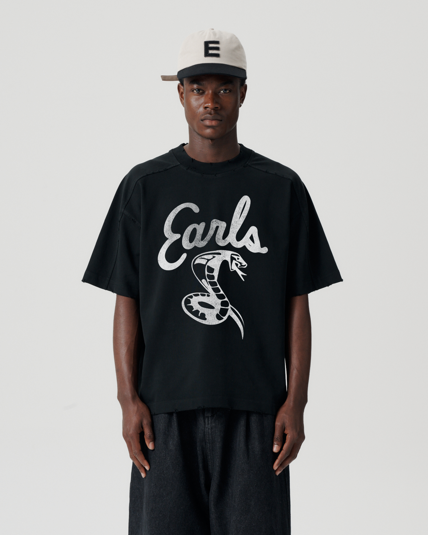 Panelled Cobra Tee - Black