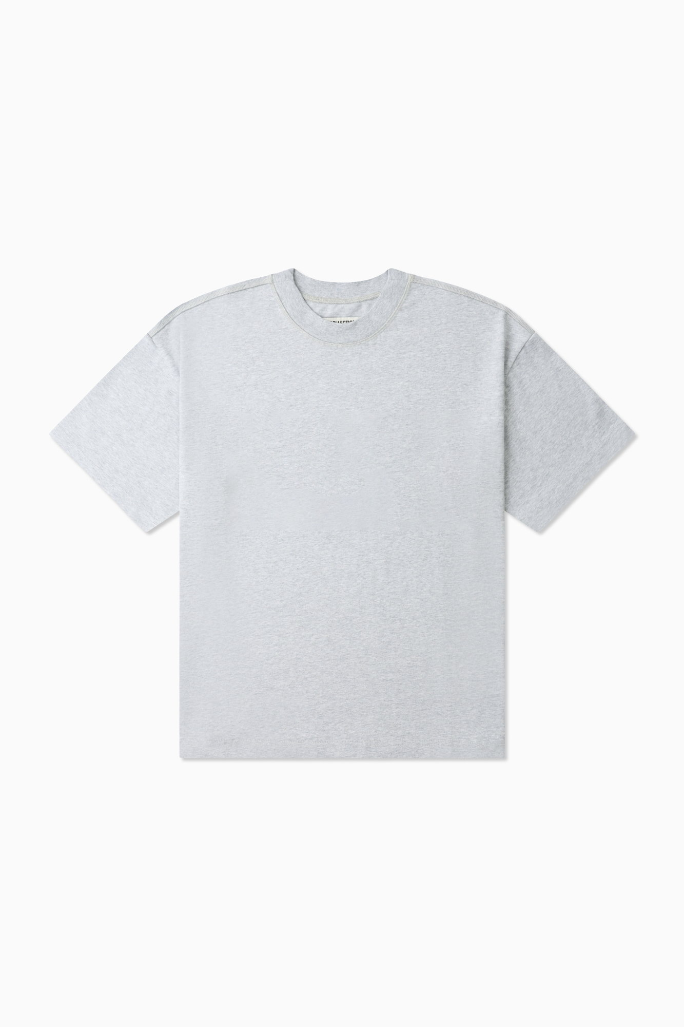 Block Tee - Light Grey Marle