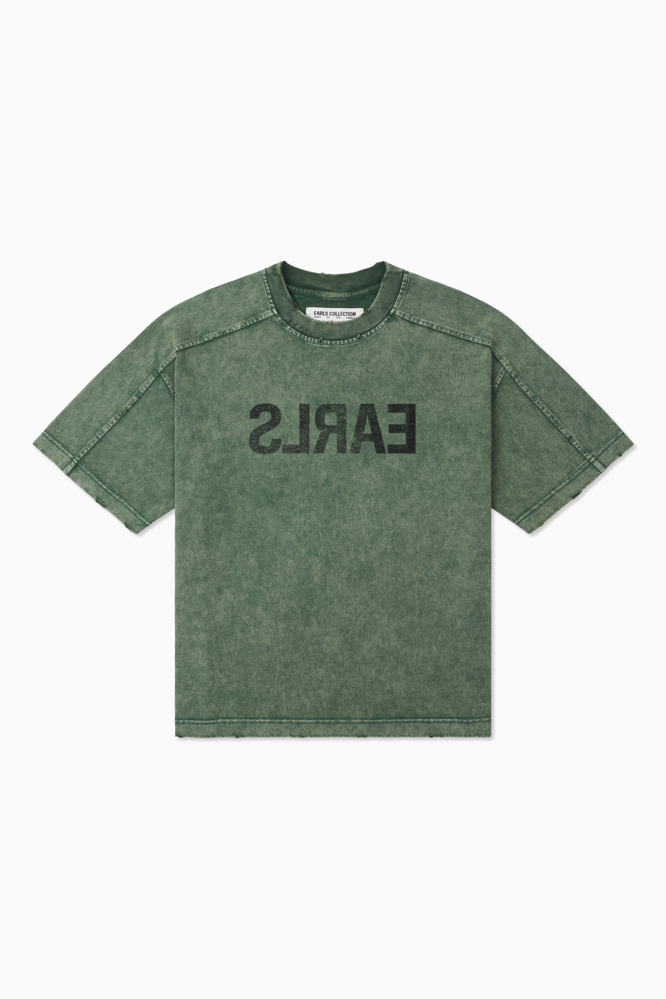 Panelled Brand Tee - Forest