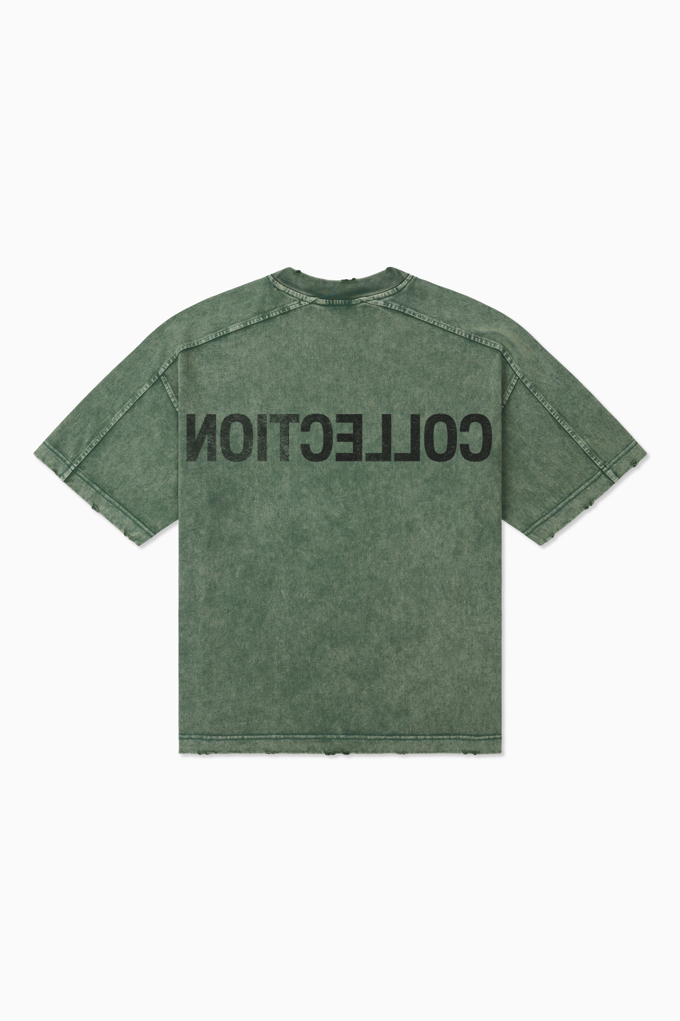 Panelled Brand Tee - Forest