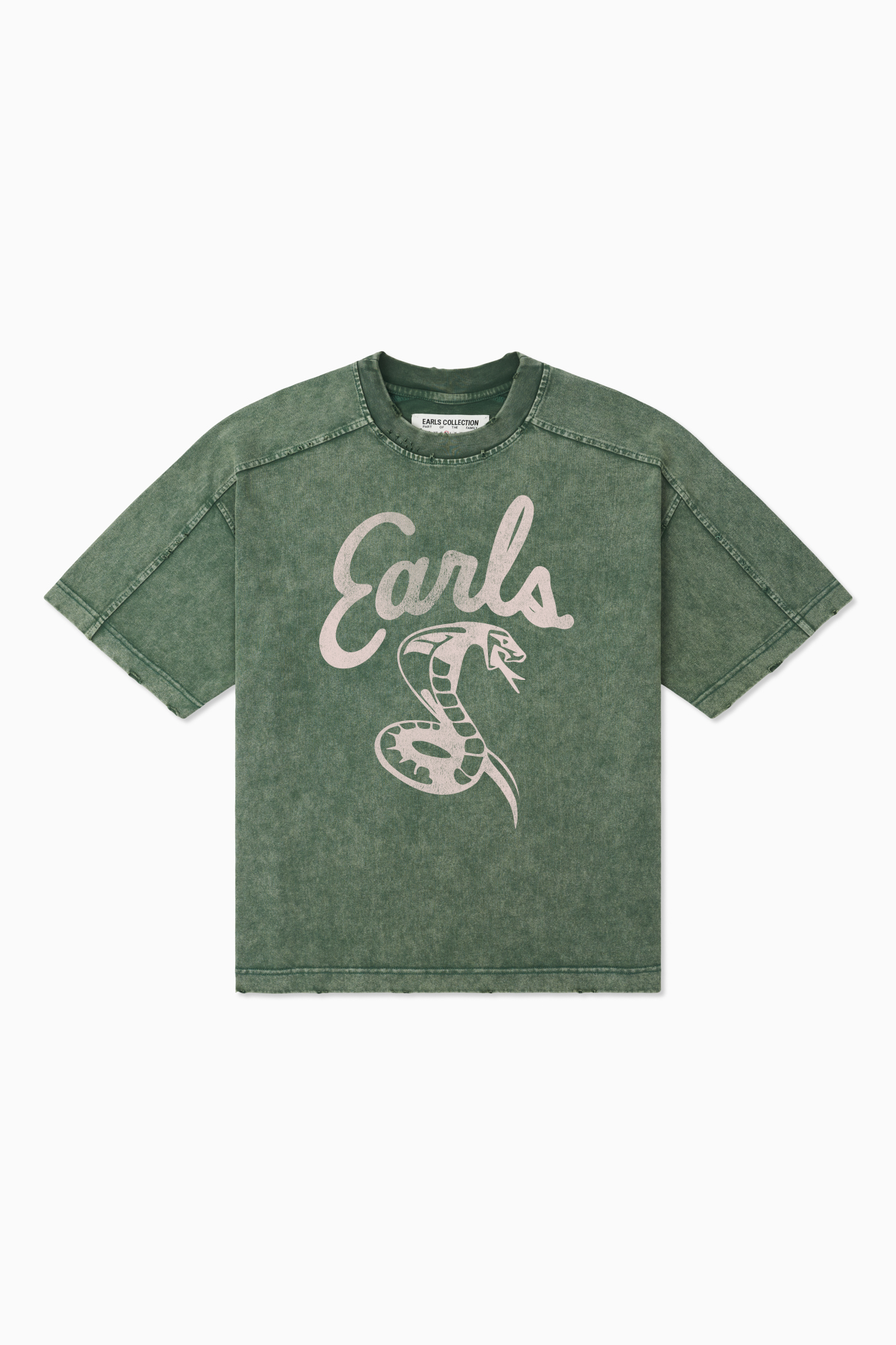 Panelled Cobra Tee - Forest