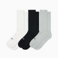 Thick Knit Sock Pack - White/Black/Grey Marle