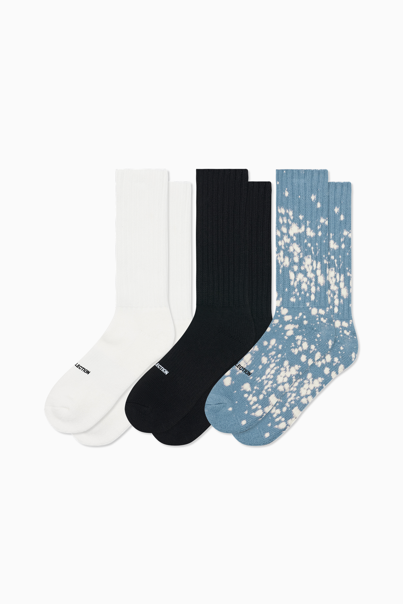 Thick Knit Sock Pack - White/Black/Big Dipper