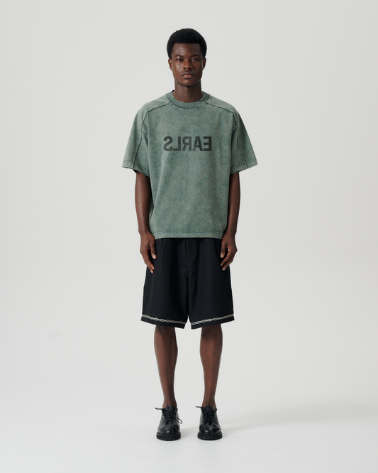 Panelled Brand Tee - Forest