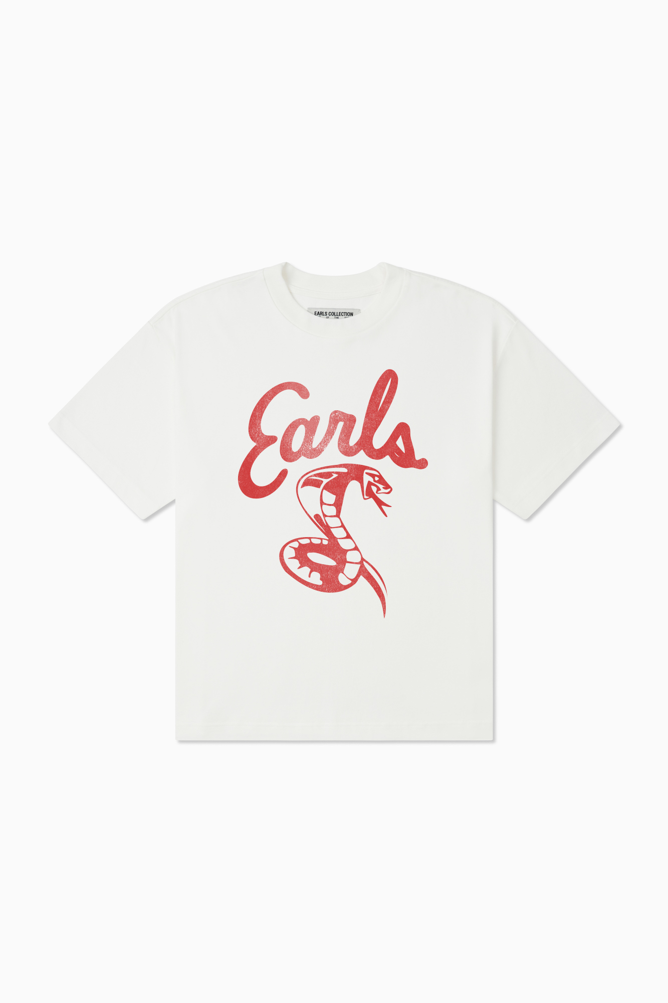 Cobra Block Tee - White/Red